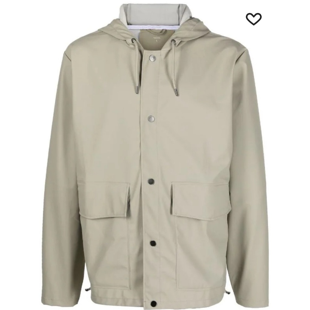 Rains Beige Hooded Jacket